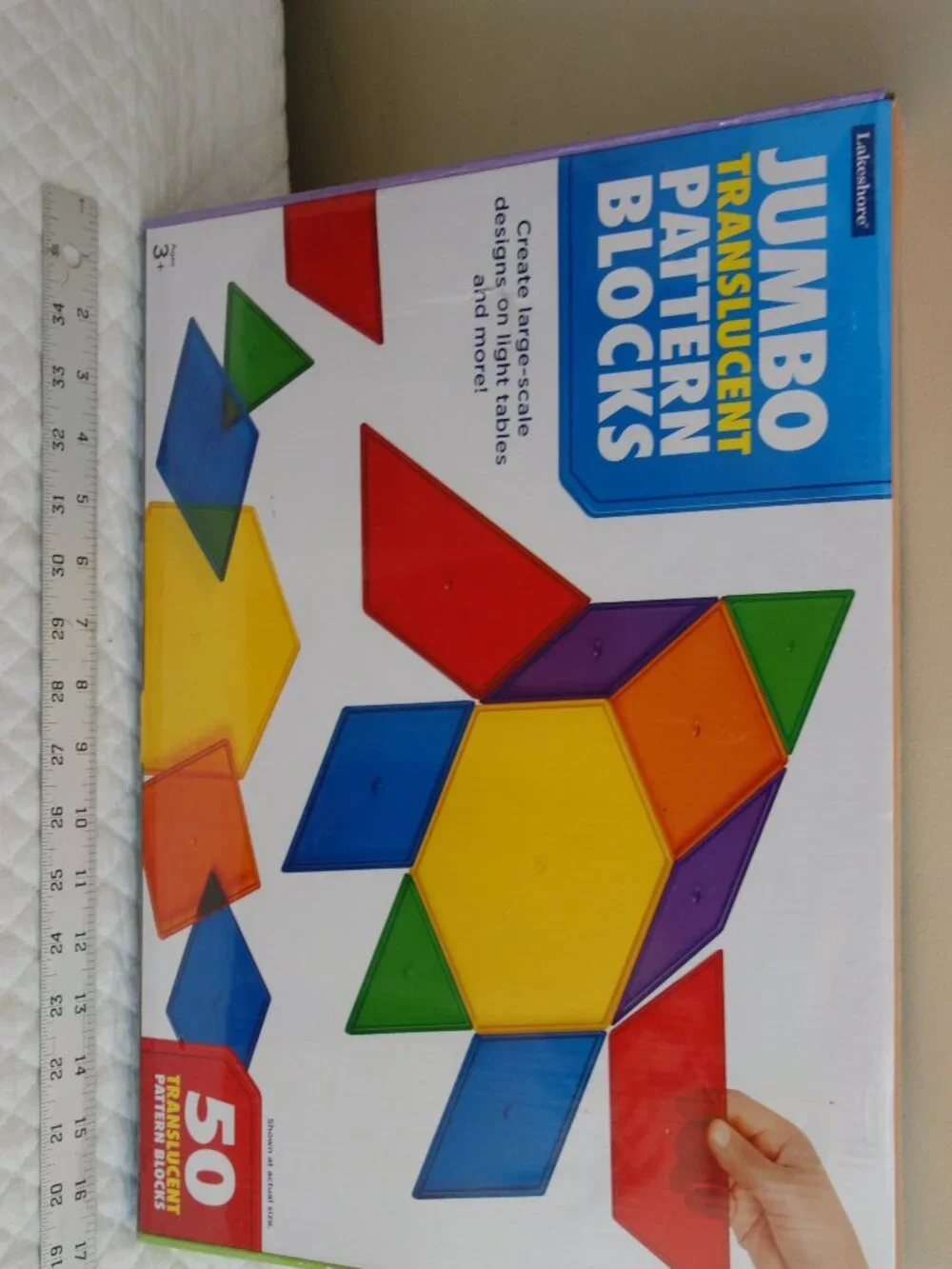 (b)	NIB New LAKESHORE Jumbo Translucent Pattern Blocks